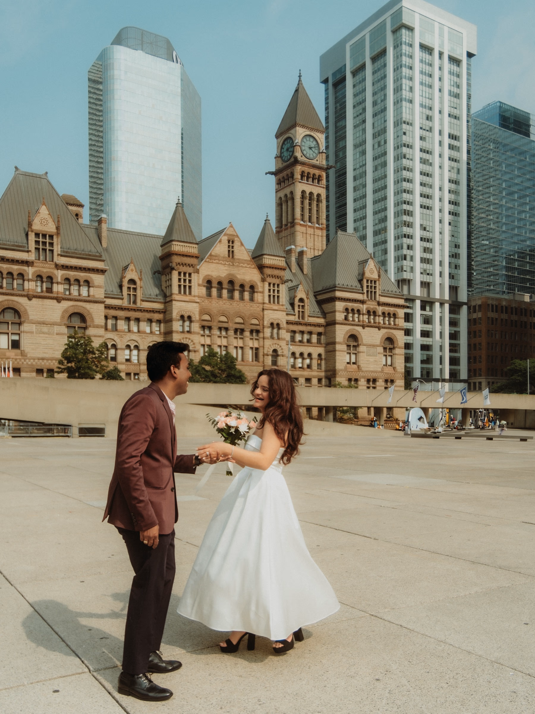 Anushka + Anthony wedding photography, Toronto City Hall, by AD Photography