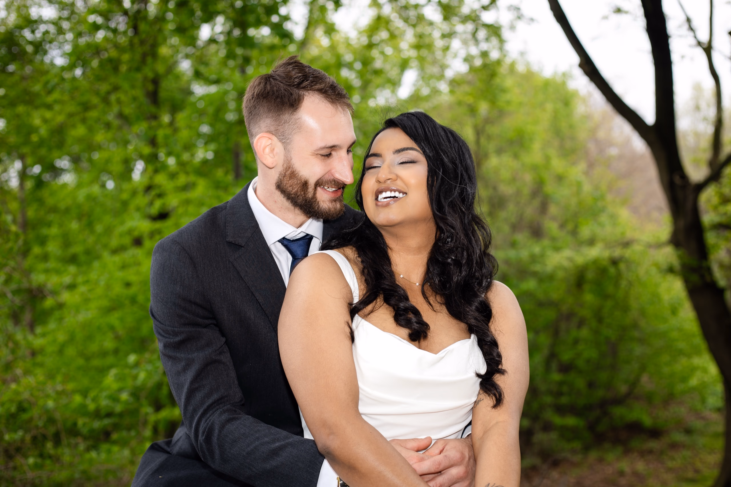 Roxanne and Justin during their Hamilton wedding portraits at Dundurn Castle, by AD Photography