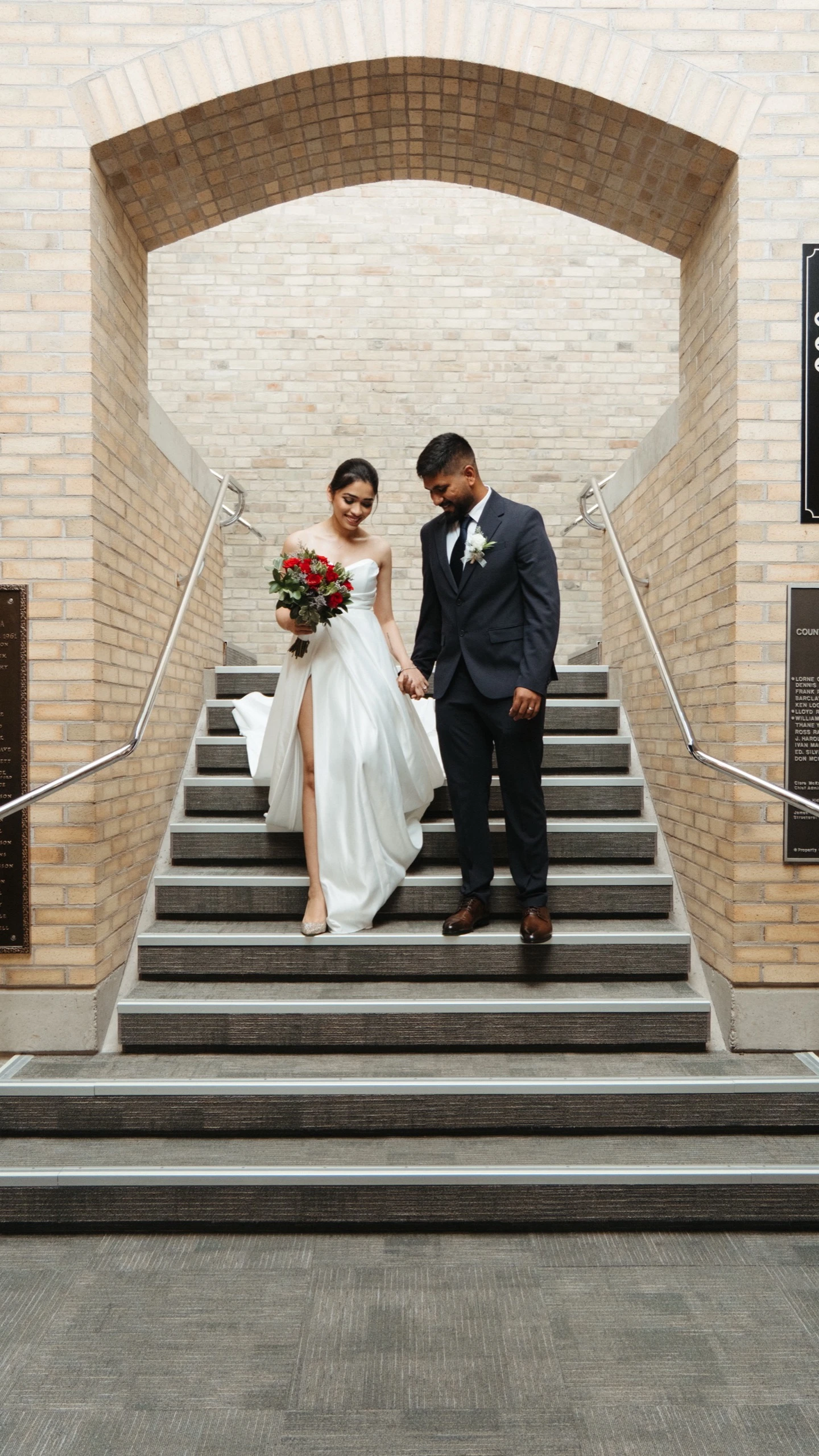 Toronto civil ceremony couple portrait after vows by AD Photography