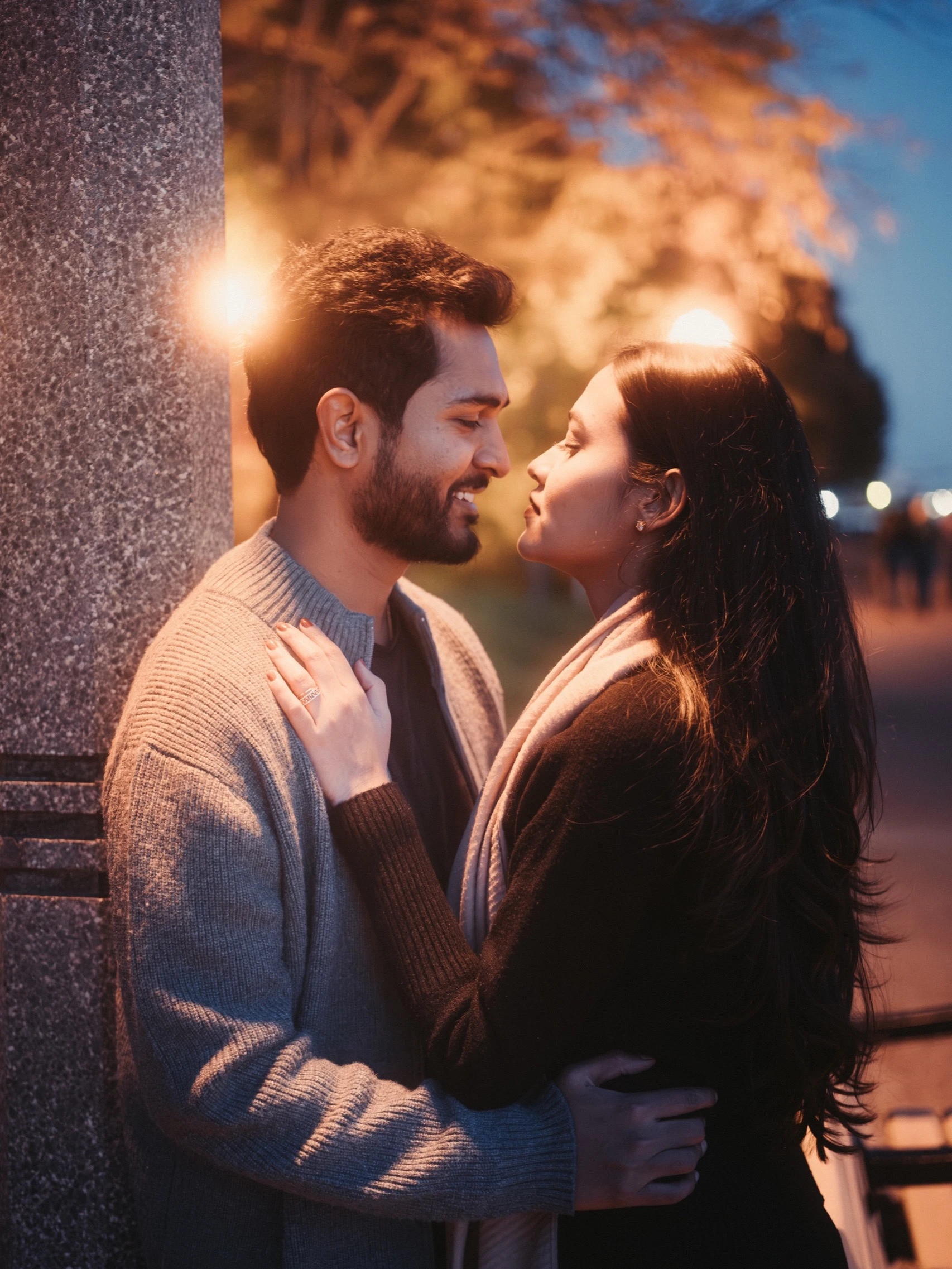 Toronto pre-wedding couple at golden hour by AD Photography